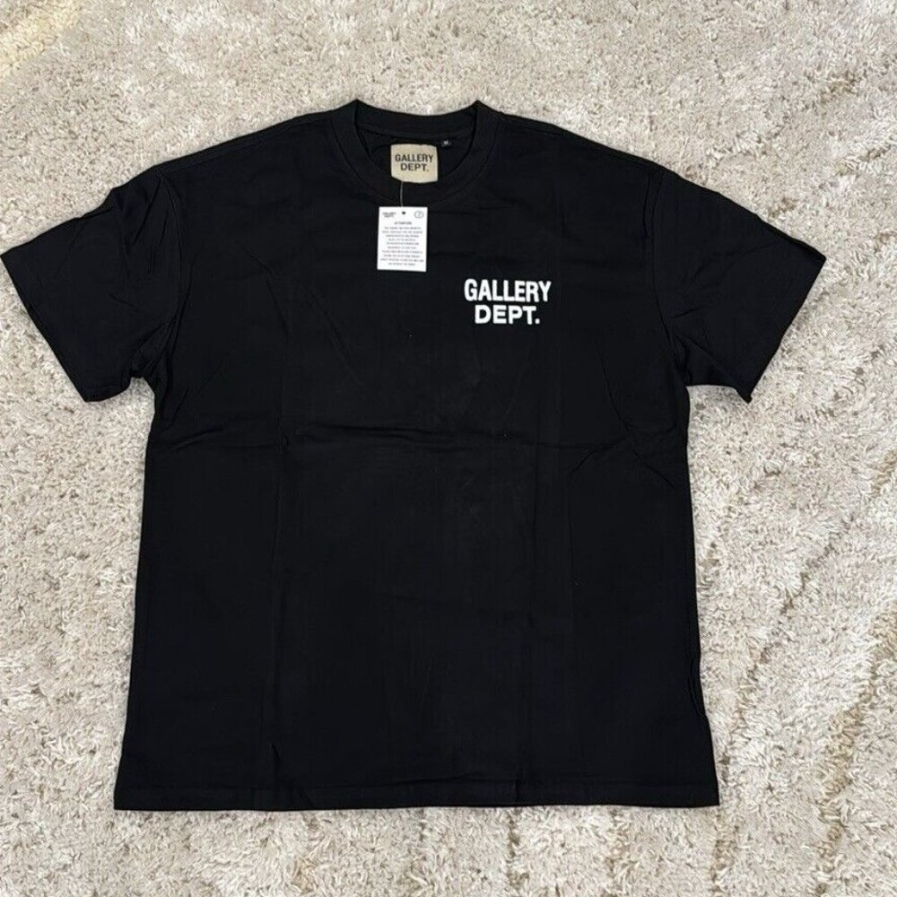 Gallery Dept Black Classic Logo T-Shirt For Men Size Small Medium Large
